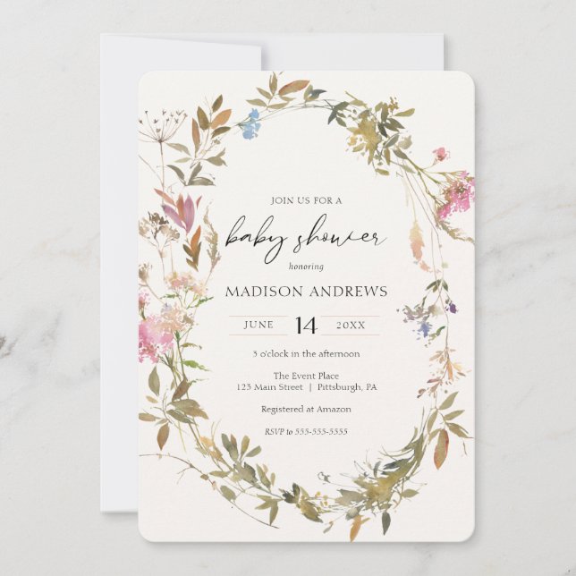 Boho WandeBaby Shower-inbjudan Inbjudningar (Framsida)