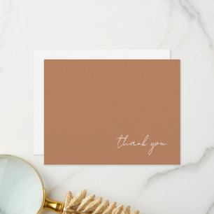 Boho Watercolor Abstrakt   Caramel Mocha Tack Kort