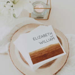 Boho Watercolor Abstrakt Desert Bröllop Pappersservett