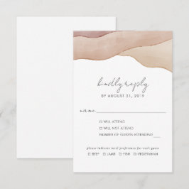 Boho Watercolor Abstrakt Meal Choice Bröllop OSA Kort