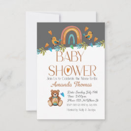 BOHO Watercolor Baby Shower-inbjudan Inbjudningar
