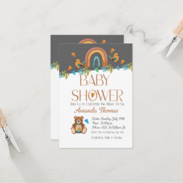 BOHO Watercolor Baby Shower-inbjudan Inbjudningar