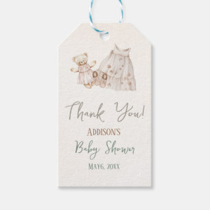 Boho Watercolor Baby Shower Presentetikett