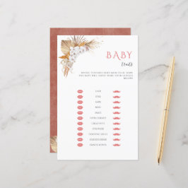 Boho Watercolor Baby Shower-spel Babyegenskaper
