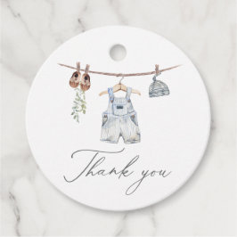 Boho Watercolor Barnkläders Boy Baby Shower Gåvor Etiketter