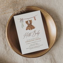 Boho Watercolor Barnkläders Girl Baby Shower