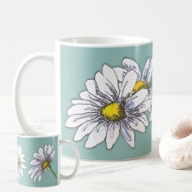 Boho Watercolor Blommig Daisy Julpresent