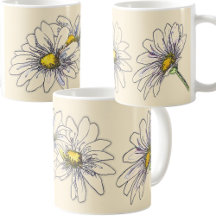 Boho Watercolor Blommig Daisy Julpresent