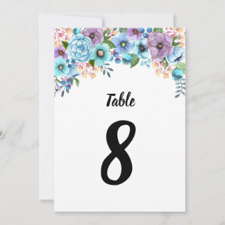 Boho Watercolor Blommig Lila & Turkos Personlig Inbjudningar