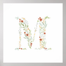 Boho Watercolor Blommig