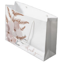 Boho Watercolor Blommig Presentpåse
