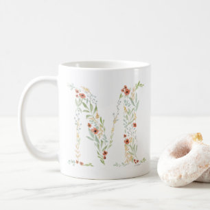 Boho Watercolor Blommigt Kaffemugg