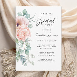 Boho Watercolor Blommigt Möhippa Inbjudningar