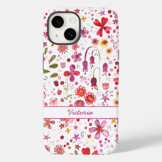 Boho Watercolor Blommigt Namn