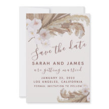 Boho Watercolor Blommigt Pampas Grass Photo