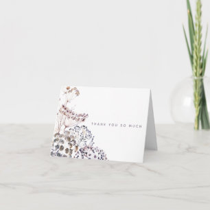 Boho Watercolor Blommigt - tack för dina kort
