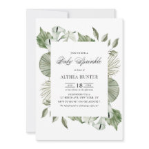 Boho Watercolor Calla Lily Greenery Baby Sprinkle