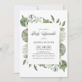 Boho Watercolor Calla Lily Greenery Baby Sprinkle Inbjudningar