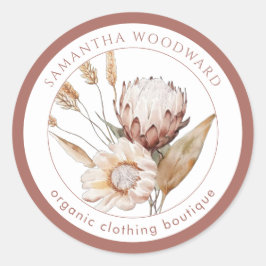 Boho Watercolor Clothing Boutique - Wildflowers Runt Klistermärke