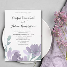 Boho Watercolor Damiga Blommor Bröllop