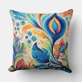 Boho Watercolor Dekorativ kudde