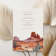 Boho Watercolor Desert Bröllop
