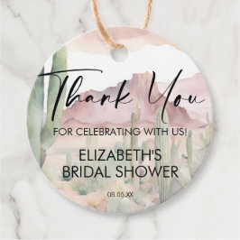 Boho Watercolor Desert Nature Cactus Tack Gåvor Etiketter