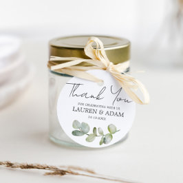 Boho Watercolor Eucalyptus Bröllop Gåvor Etiketter