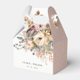 Boho Watercolor Fall Autumn Blommigt Bunch Bröllop Presentaskar