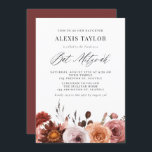 Boho Watercolor Fall Flowers Bat mitzvah Inbjudningar<br><div class="desc">Familjen Inbjudan och vänner till ditt evenemang med anpassadets bat mitzvah inbjudan. Den har en blommigt och ett vismiskt skript. Anpassa den här bat mitzvah vattenfärgsinbjudan genom att lägga till information. Denna blommigt bat mitzvah inbjudan är perfekt för fallfladdermitzvahs.</div>