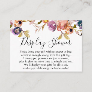 Boho Watercolor Flowers No Wrap Möhippa Tilläggskort