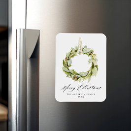 Boho Watercolor Greenery WAN Non-Photo Helgdag Magnet