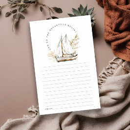 Boho Watercolor Handflatan Sailboat-Sjölandskap Ad