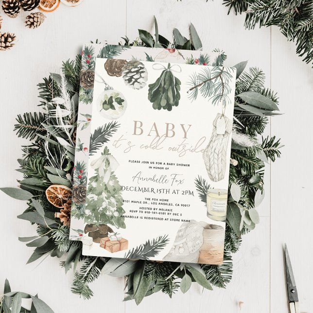 Boho Watercolor Helgdag Baby Shower Inbjudningar (Skapare uppladdad)