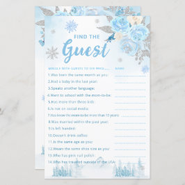 Boho Watercolor Hitta gästens babystödraster