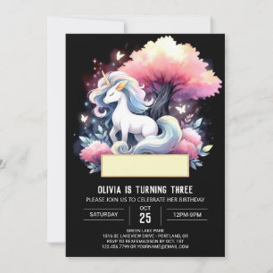 Boho Watercolor Horse Birthday Inbjudningar