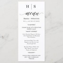 Boho Watercolor Höstblommor Meny