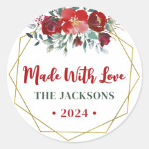 Boho Watercolor jul Wandeand Family Namn