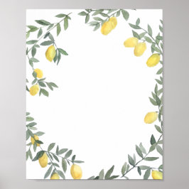 Boho Watercolor Lemon Wandeand Summer Poster
