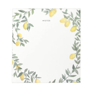 Boho Watercolor Lemon Wanden Anteckningsblock
