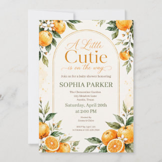 Boho Watercolor Lille Cutie Baby Shower Inbjudningar