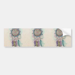 Boho Watercolor Mandala Dreamcatcher Bildekal