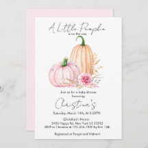 Boho Watercolor Pumpkin Babyduscha