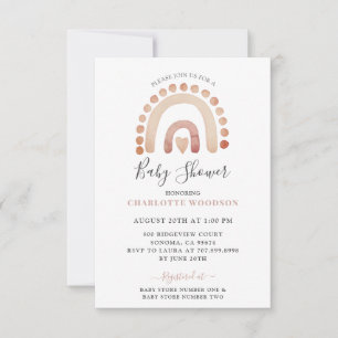 Boho Watercolor Rainbow Boy Shower-inbjudan Inbjudningar