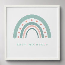 Boho Watercolor Rainbow Personlig