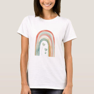Boho Watercolor Rainbow T Shirt