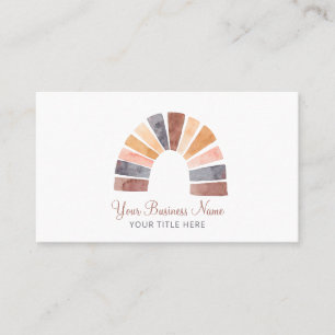 Boho Watercolor Rainbow Visitkort