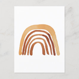 Boho Watercolor Rainbow-vykort Vykort