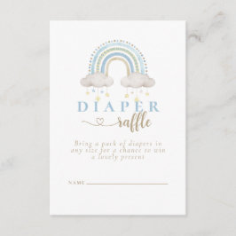 Boho Watercolor Regnbåge Bebis Shower Blöja Lotter Tilläggskort