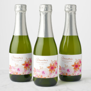 Boho Watercolor Rosa Orange Flowers Möhippa